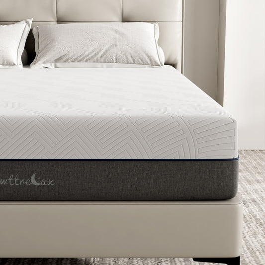 Doubleslee King Mattress, 12" Gel Memory Foam Mattress King Size, Innerspring Hybrid Mattress in a Box - Double-Sided Use.