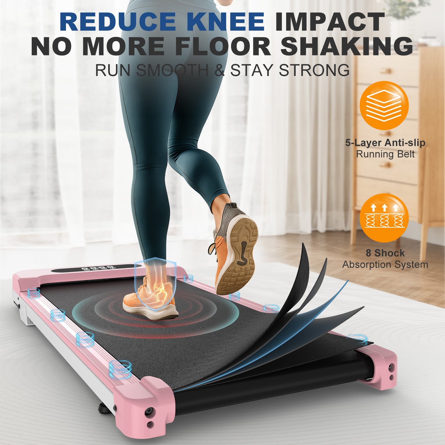 Incline Walking Pad, 3 in 1 Under Desk Treadmill with Ultra Quiet < 40dB, 2.5HP Portable Treadmill for Home Office, Wide Running Belt with 330LB Capacity