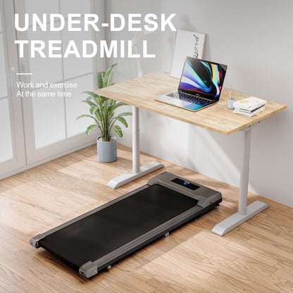 Walking Pad Under Desk Treadmill, Portable Treadmills Motorized Running Machine for Home, 6.25MPH, No Assembly Required, Remote Control, 240 Lb Capacity