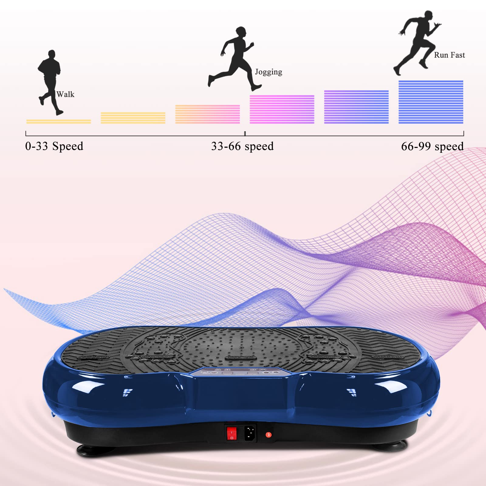 Vibration Plate Exercise Machine Whole Body Workout Fitness with